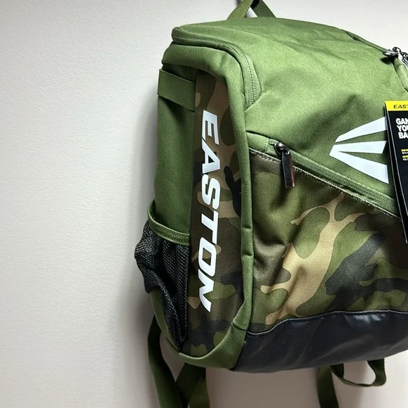 NWT Easton Game Ready Youth Green Camo Baseball Equipment Backpack Bag - Picture 4 of 11